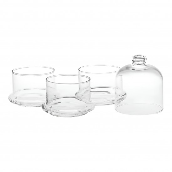 Stacking Glass Bowl 3 Tier